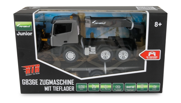 22674 G836E Zugmaschine mit Tieflader 1:24 RTR